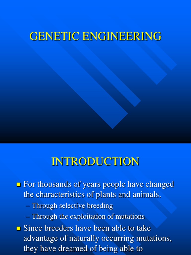 Genetic Engineering | PDF | Genetics | Gene