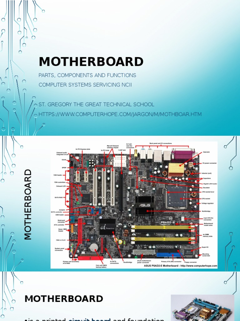 Motherboard: Parts, Components and Functions Computer Systems Servicing ...