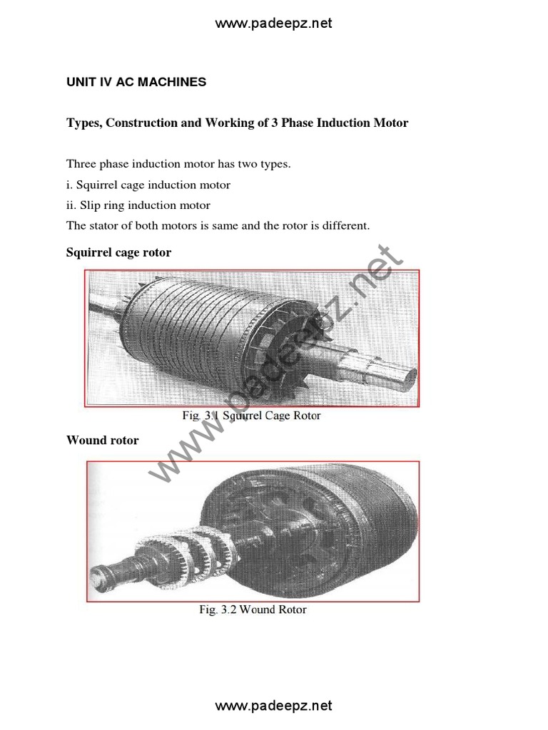 Unit IV Ac Machines Tamil | PDF | Electric Motor | Electromagnetic ...