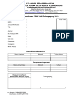Formulir Pendaftaran Pbak Iain Tulungagung 2019 PDF