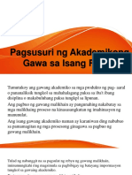 Pagsusuri NG Akademikong Gawa Sa Isang Rebyu