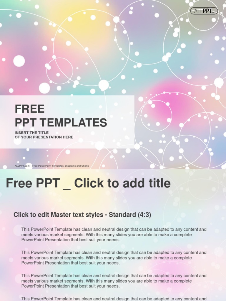 Abstract Light Background With Colorfull PowerPoint Templates Standard ...