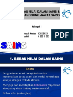 Bebas Nilai Sains Dan Tanggung Jawab Sains