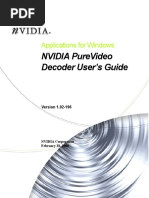 Nvidia Purevideo Decoder User'S Guide: Applications For Windows