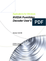 Nvidia Purevideo Decoder User'S Guide: Applications For Windows