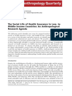 The Social Life of Health Insurance in Low- to Middle-income Countries: An Anthropological Research Agenda