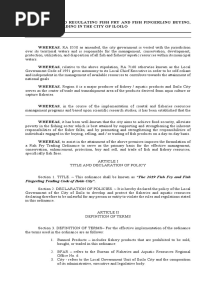 Fingerling Trading Code of Iloilo City"