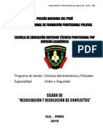 Nuevo Silabus de Negociacion y Resolucion de Conflictos - Sin Editar