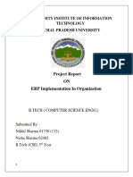 Project Report ON ERP Implementation in Organization