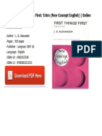 First Things First Tchrs New Concept English PDF