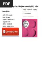 First Things First Tchrs New Concept English PDF