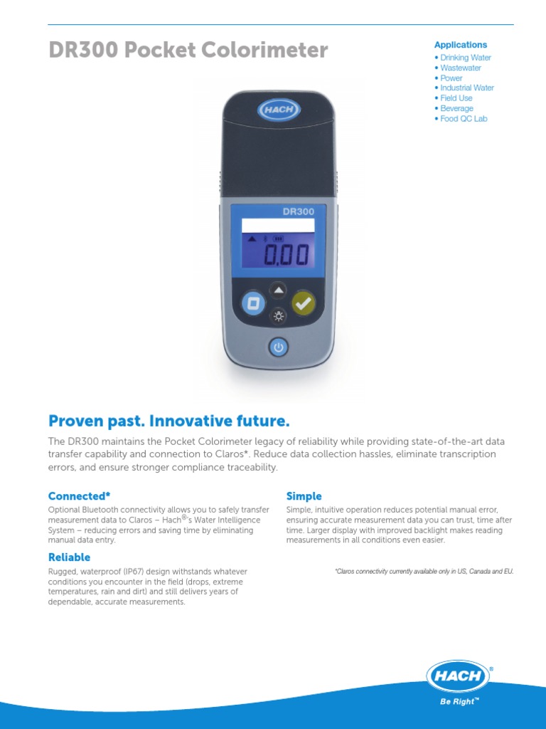 DR300 Pocket Colorimeter: Proven Past. Innovative Future | PDF ...
