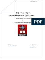 Super Market Billing System: Project Progress Report-2