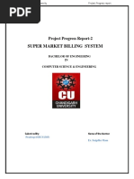 Super Market Billing System: Project Progress Report-2