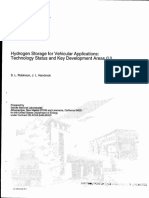 Sandia Report: Hydrogen Storage Vehicular Applications: Technology Status and Key Development Areas (U)