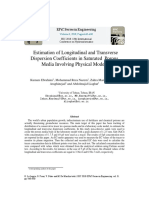 Estimation of Longitudinal and Transverse Dispersion Coefficients in Saturated Porous Media Involving Physical Model