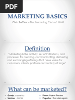 Marketing Basics: Club Baczar - The Marketing Club of Jbims