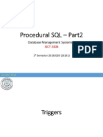 Procedural SQL - Part2: Database Management Systems II