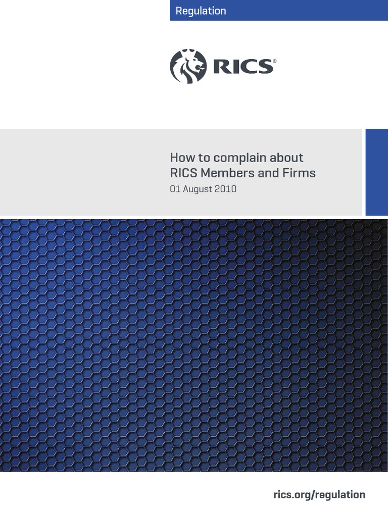 RICS Complaints Procedure Overview | PDF | Alternative Dispute ...