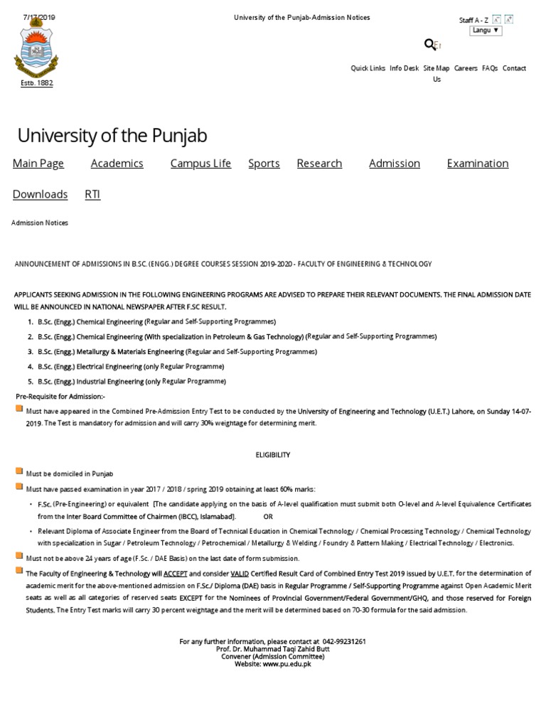 PUNJAB UNIVERSITY FEE STRUCTURE FOR BS SOFTWARE ENGINEERING PDF intelligence overview