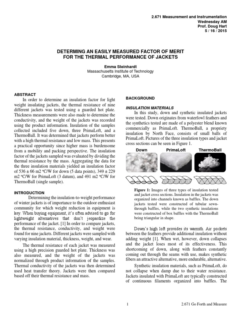 Thermal Performance of Jackets | PDF | Electrical Resistance And ...