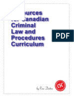 Resources For Canadian Criminal Law and Procedures Curiculum
