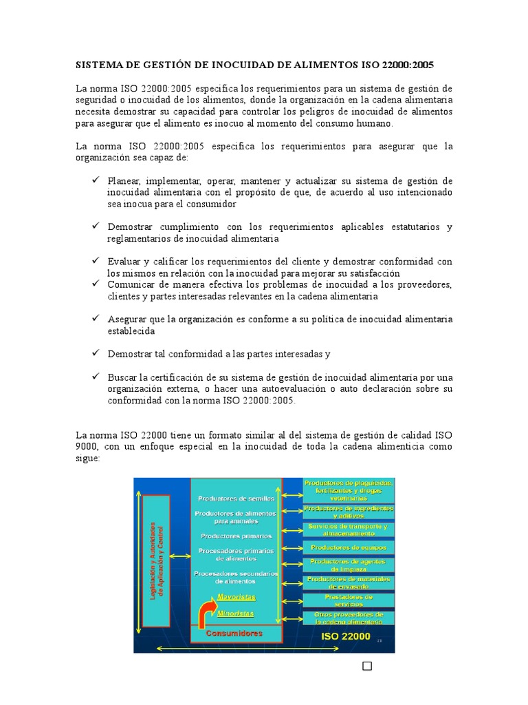 Iso 22000 | PDF | Análisis de Riesgo y Puntos Críticos de Control ...