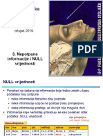 3 Nepotpune Informacije I NULL Vrijednosti PDF