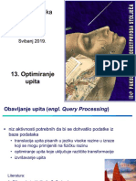 13 Optimiranje Upita PDF