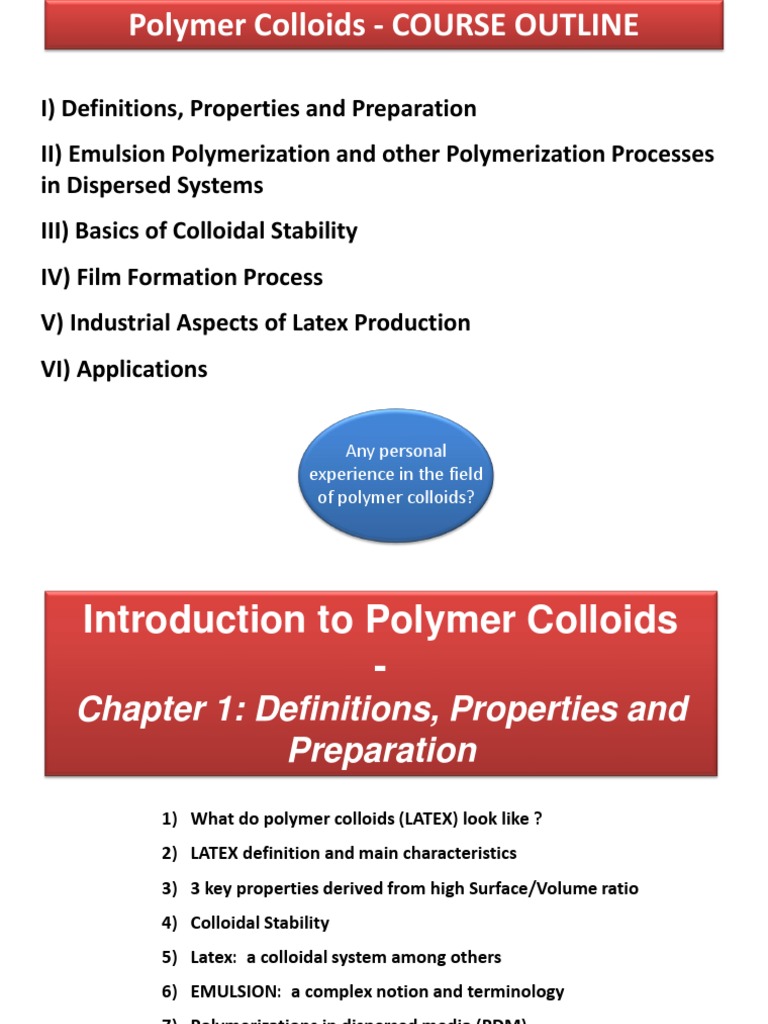 Emulsion Polymerization Overview | PDF | Colloid | Emulsion