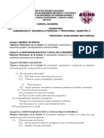 Septiembre Segundo Parcial de Humanidades IV 2019