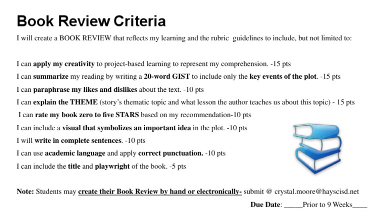 Book Review Criteria and Guidelines | PDF