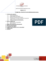 Esquema Del Informe Del Proyecto