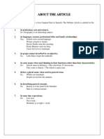 2 - The Definite Article 7 Exception Cases Explanation