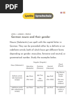 2 German Nouns and Their Gender