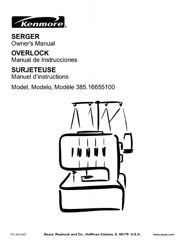 Kenmore Serger Manual PDF Sewing Machine Sewing