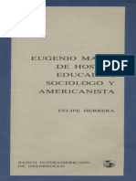 Eugenio María de Hostos: Educador, Sociólogo y Americanista.