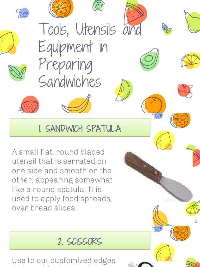 Tools, Utensils and Equipment in Preparing Sandwiches | PDF | Knife | Blade