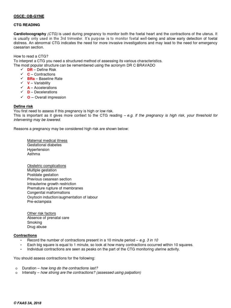 OSCE OB - PDF Version 1 | PDF | Heart Rate | Childbirth