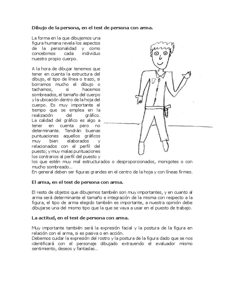 Dibujo de La Personacon Arma | PDF | Humor
