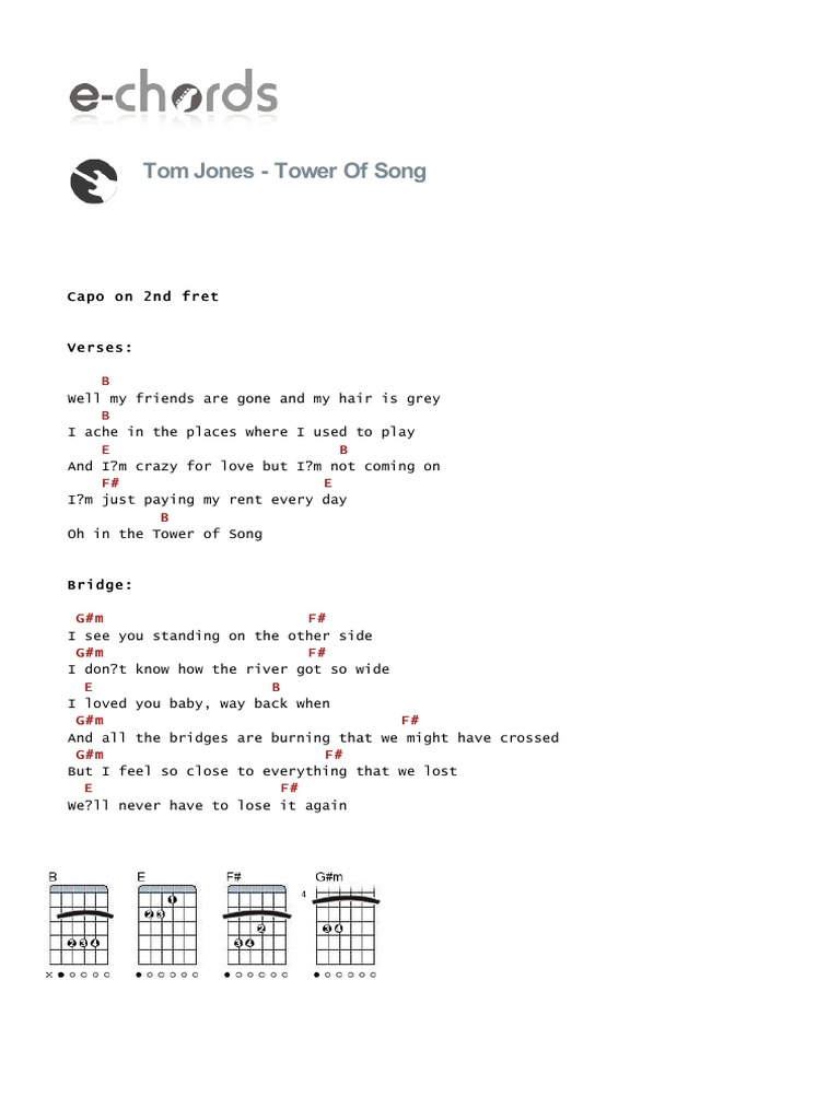 Chords Tower-Of-Song Key3 135515A814B815AE172814841AE2 | PDF