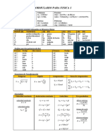 Formulario de Fisica 1 - UVM