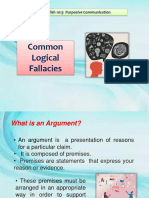 Common Logical Fallacies: English 1013 Purposive Communication