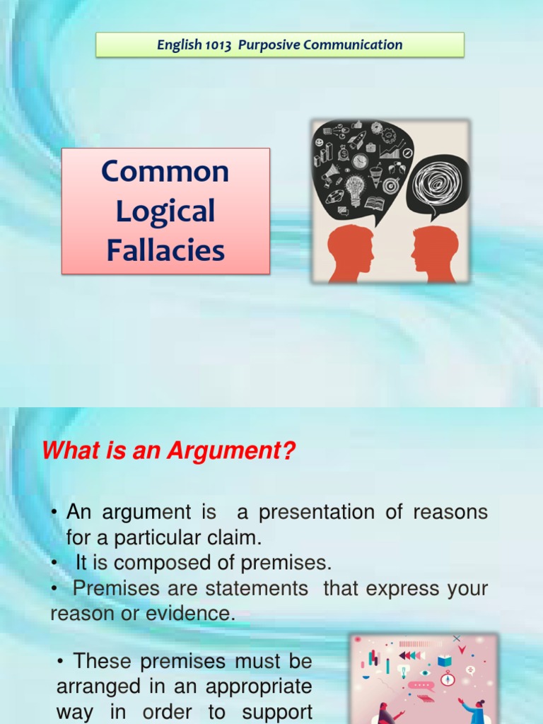 Common Logical Fallacies: English 1013 Purposive Communication | PDF ...