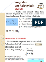 Massa Energi Dan Momentum Relativistik Presentasi