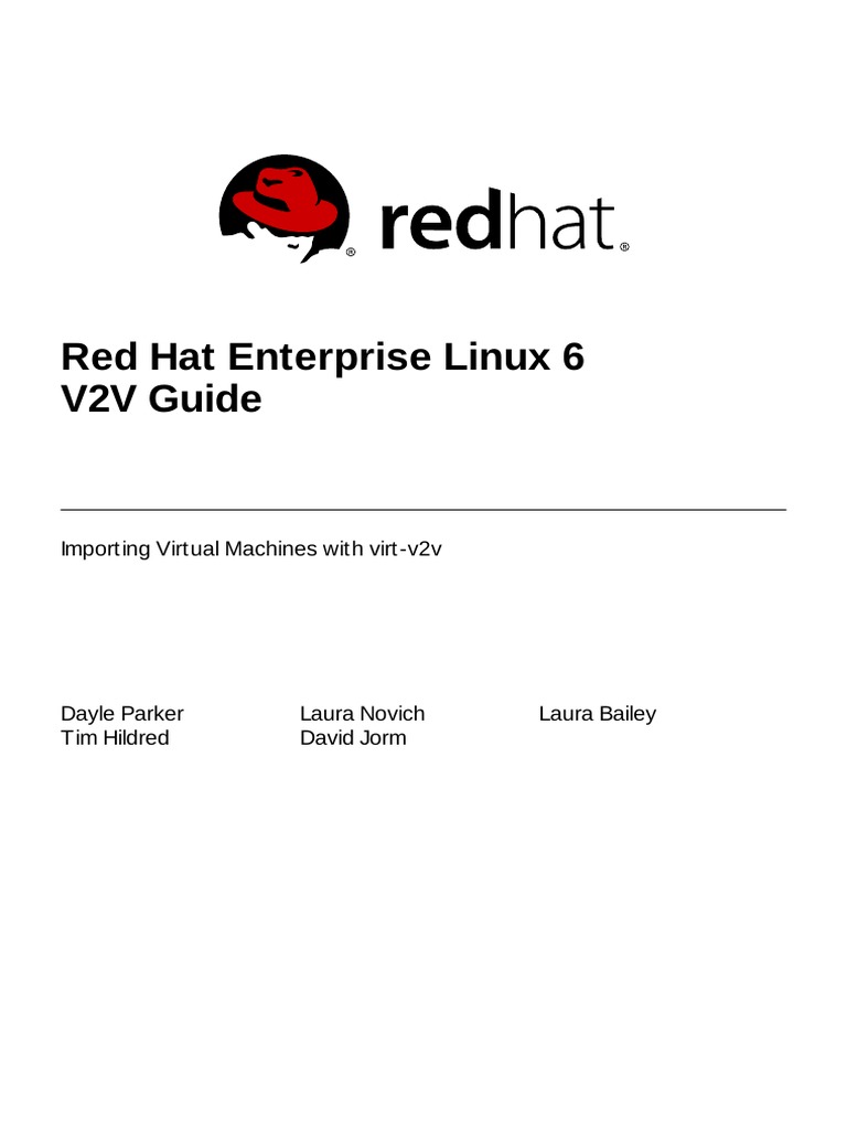 Red Hat Enterprise Linux 6 V2V Guide en US | PDF | Virtual Machine ...