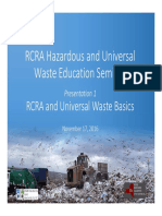 RCRA Hazardous and Universal Waste Basics