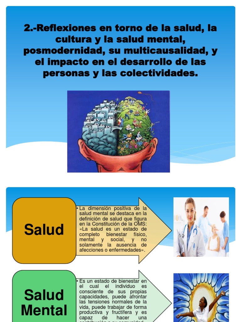 Salud Mental y Cultura en la Posmodernidad | PDF | Salud mental | Bienestar