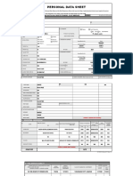 Personal Data Sheet