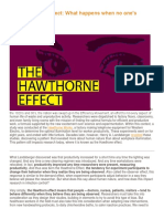 Hawthorne Effect: What happens when observed